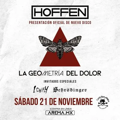 Flyer de Hoffen / I Can Fly / Schrödinger en CDMX
