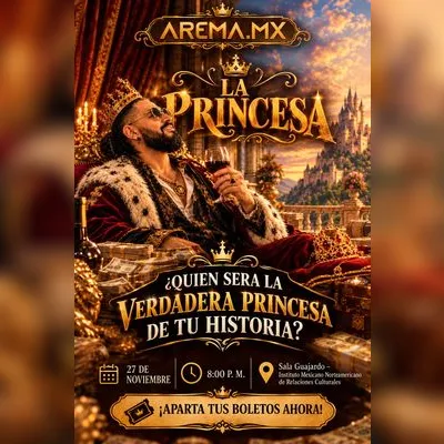 Flyer de La princesa en Monterrey