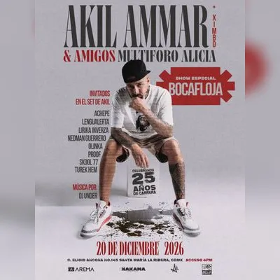 Flyer de Akil Ammar 25 años de carrera en CDMX
