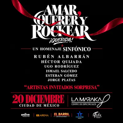 Flyer de Amar, Querer y Rockear en La Maraka